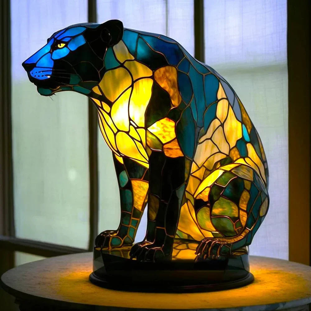 Künstlerische Glasmozaik Tierlampe – Farbe sowie Atmosphäre im Haus