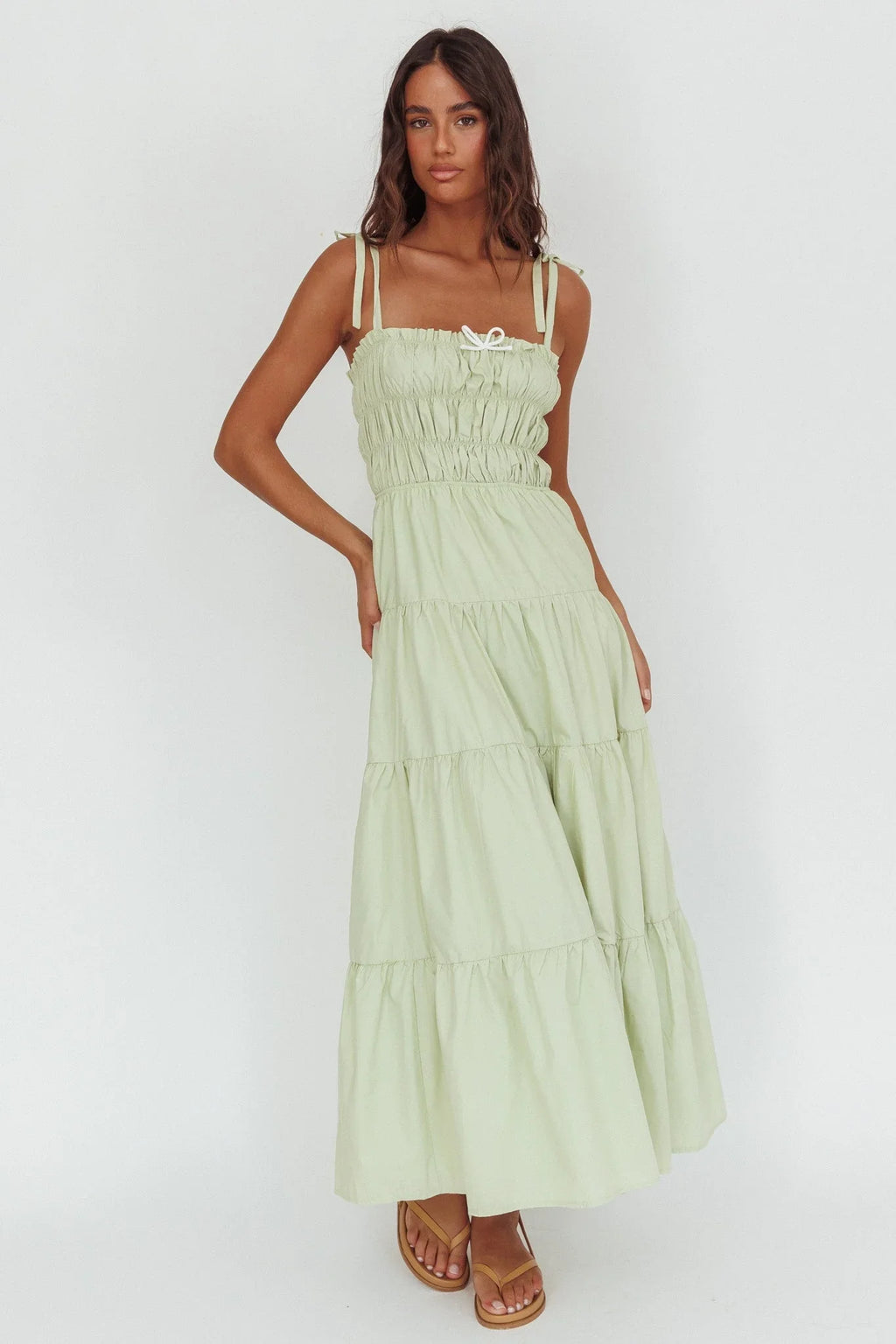Anderson – Maxikleid mit Smok-Einsatz