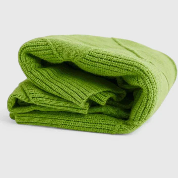 Damen Rollkragenpullover mit geometrischem Strickmuster
