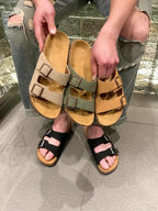 Retro-Sandalen mit doppelten verstellbaren Schnallen für Herren – Komfortabel und elegant für Herren