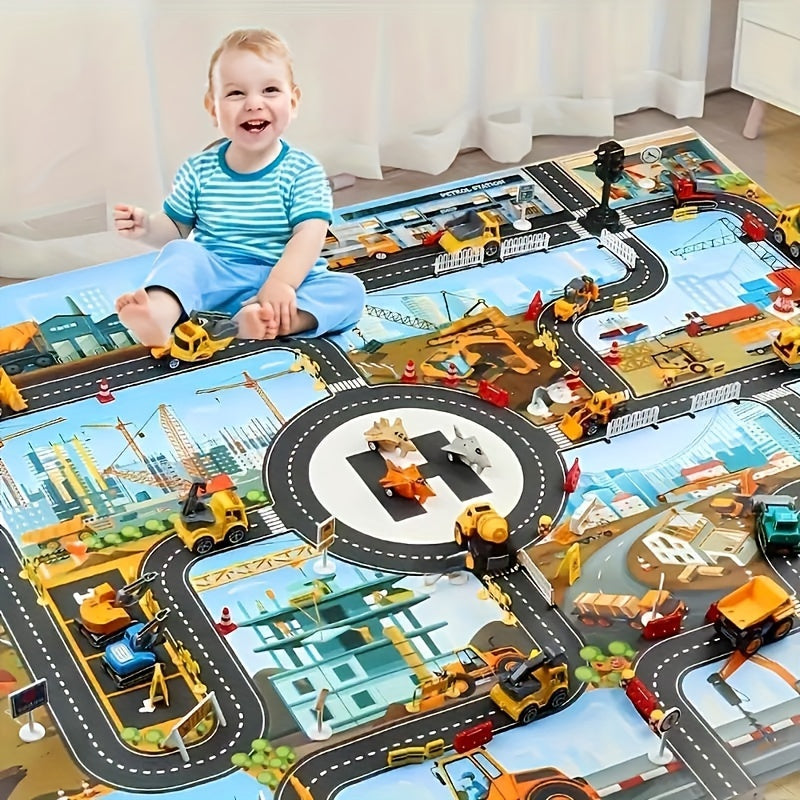 Konstruktiv Spielteppich – Entdecke die Welt von Verkehr sowie Bau
