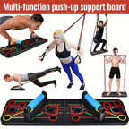 Push-up-Plank-Set mit Griffen, Widerstandsbändern sowie Zubehör – ideal für Brust und Bauch