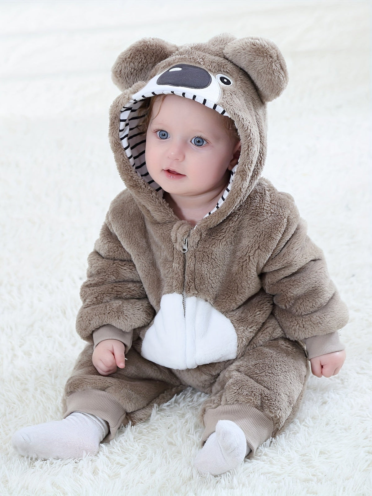 Benny Bären Strampler für Babys – Kuscheliger sowie warmer Overall für draußen