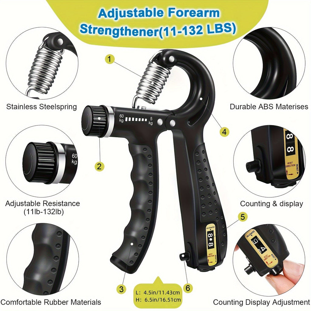 PowerGrip Handtrainer Set – 5-in-1 für Starke Hände sowie Unterarme