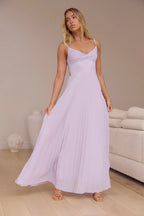 Better – Chiffon-Maxikleid mit offenem Rücken und Falten