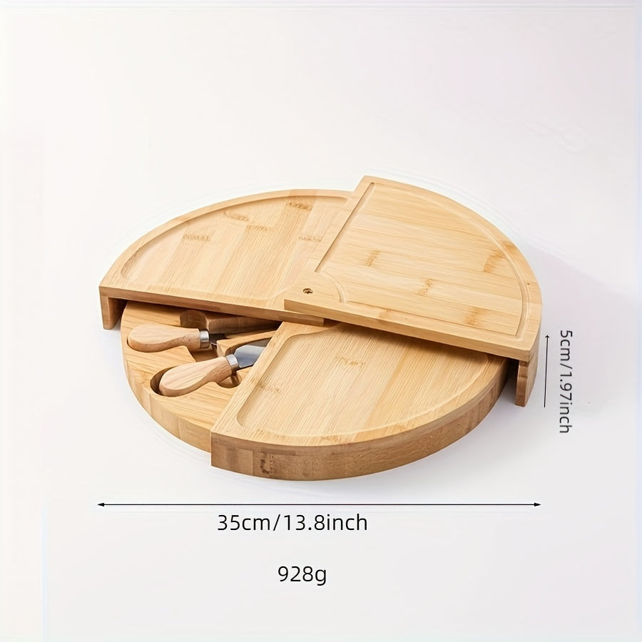 Bamboo Delights Käse- und Snackbrett Set – Originell und Funktional für Gemütliche Momente