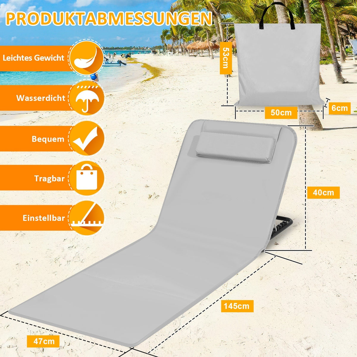 RelaxMate Tragbares Strandbett – Komfort sowie Bequemlichkeit Unterwegs