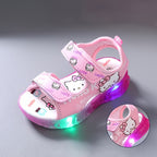 Sanrio Leuchtende Mädchen-Sandalen – Bequeme sowie Atmungsaktive Sommerschuhe