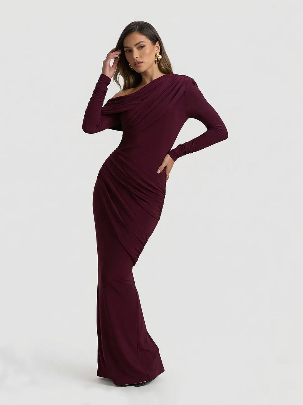 Asymmetric Elegantes Maxikleid