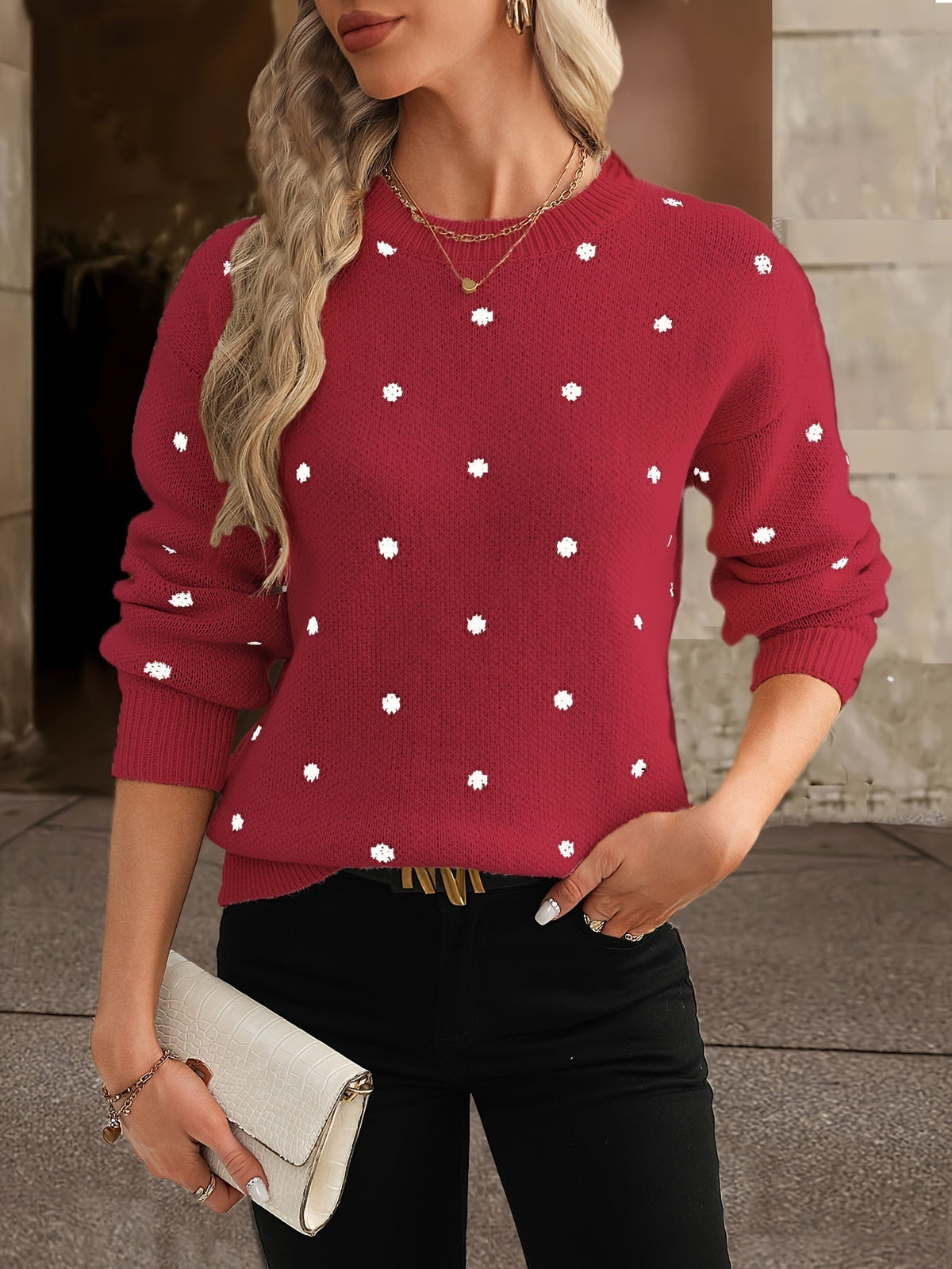 Zara Polka-Dot Pullover – Lässig und Modisch für Damen im Herbst und Winter