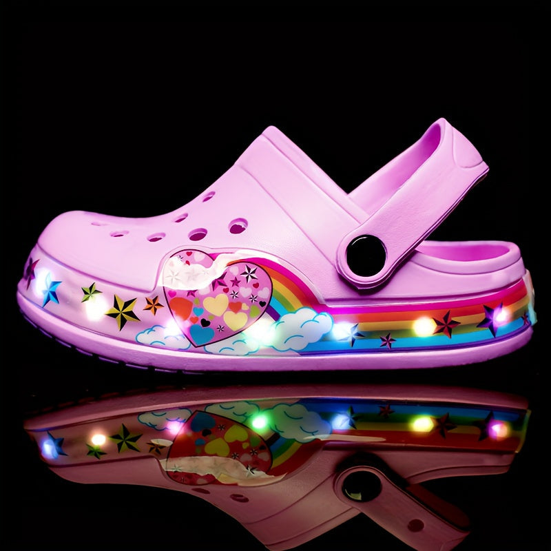 Leuchtende Clogs für Kinder – Atmungsaktive sowie rutschfeste Schuhe