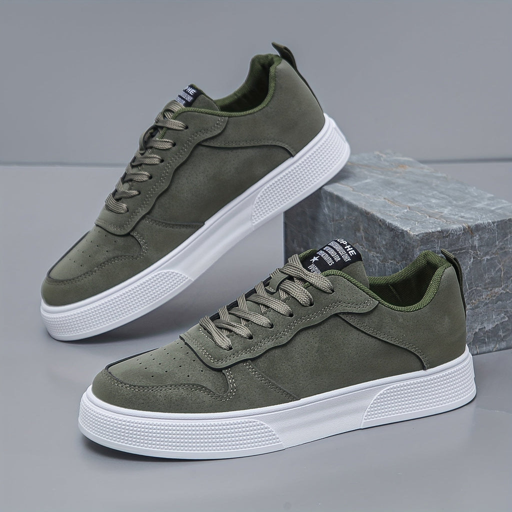 Herren Sneaker mit niedrigem Schaft – Bequem und haltbar mit weißer PVC-Sohle