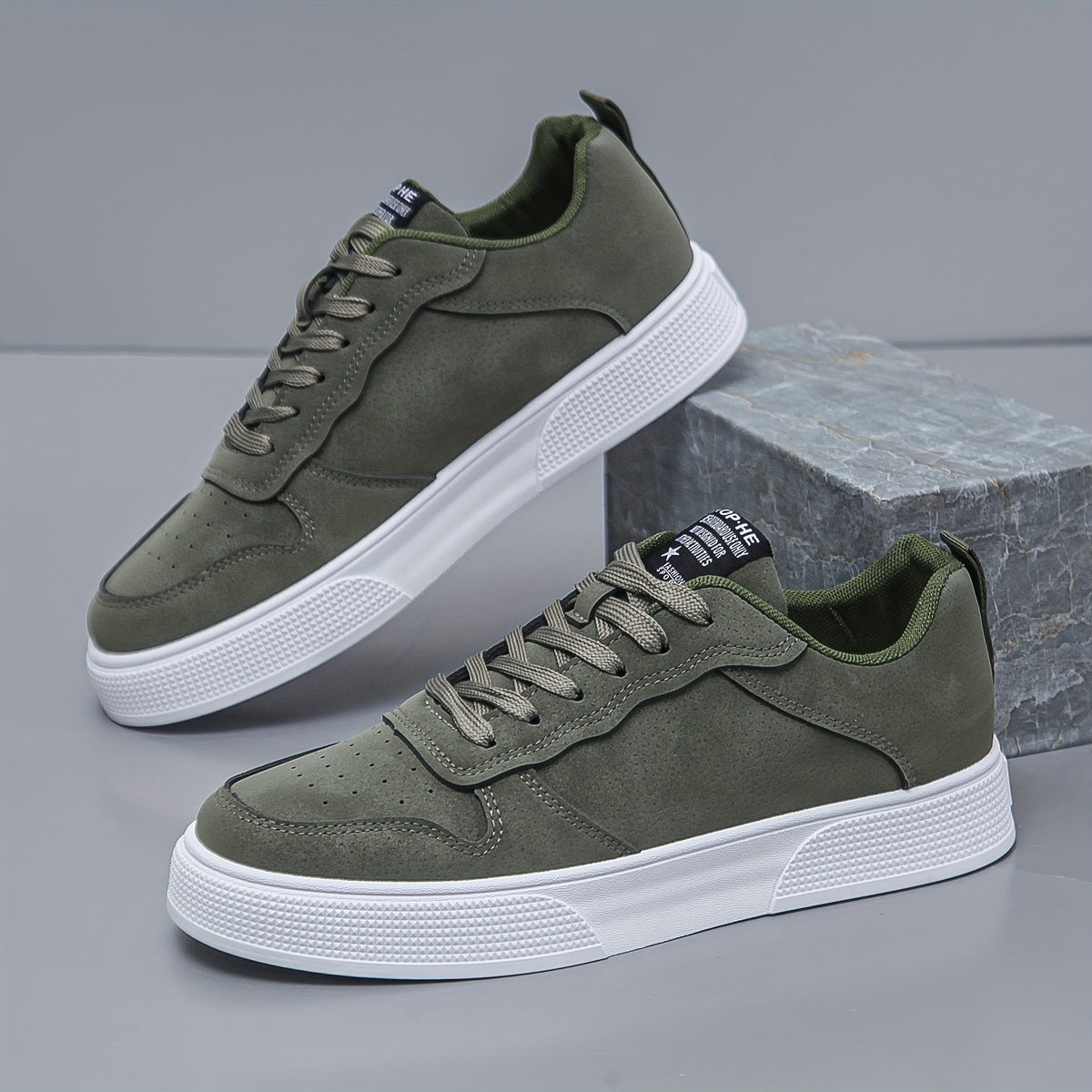 Herren Sneaker mit niedrigem Schaft – Bequem und haltbar mit weißer PVC-Sohle