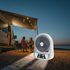 Tragbarer solarbetriebener Ventilator sowie Nachtlicht – Multifunktional und wiederaufladbar