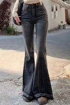 Figurbetonte Jeans in Schwarz-Grau