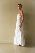 Donna – Maxikleid mit Volants und Smok-Einsatz