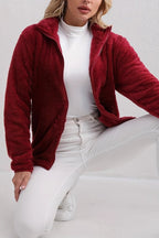 Jacke mit Reißverschluss in Rot