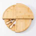 Bamboo Delights Käse- und Snackbrett Set – Originell und Funktional für Gemütliche Momente