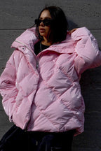 Locker geschnittene Jacke mit Baumwolle