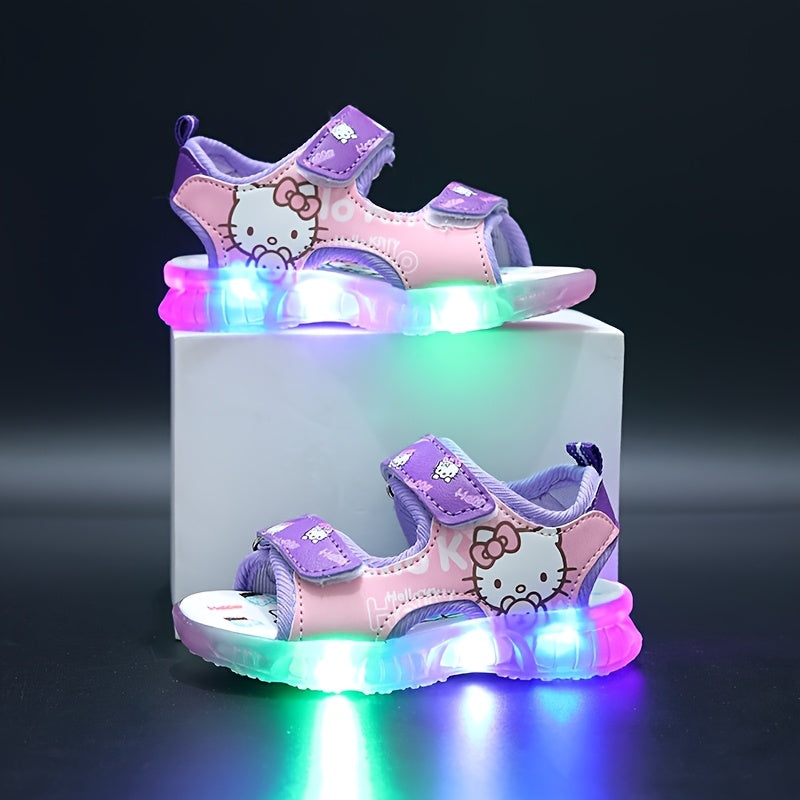 Sanrio Leuchtende Mädchen-Sandalen – Bequeme sowie Atmungsaktive Sommerschuhe