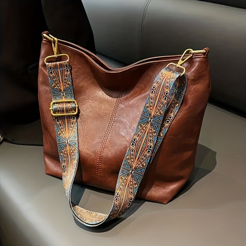 Breite Geometrische Tasche – Große Kapazität Crossbody inklusive Retro-Vibe