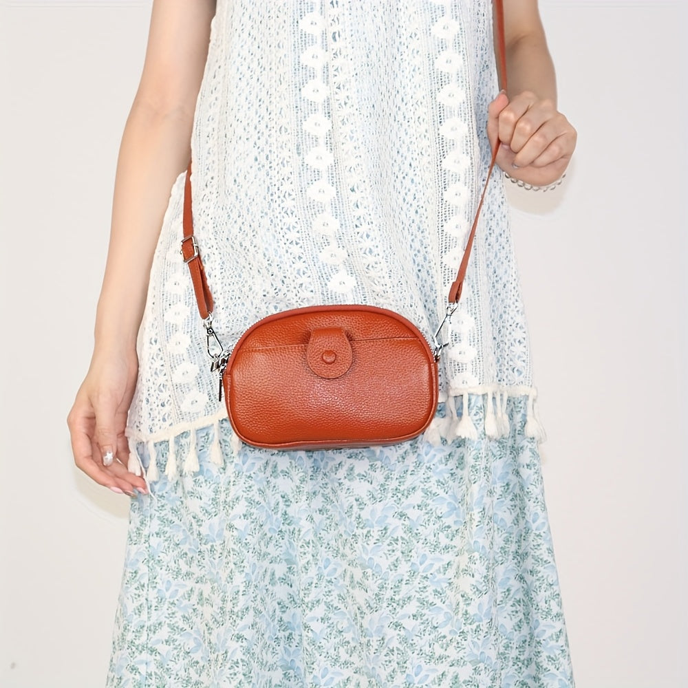 Große Kapazität Vintage Crossbody Tasche – Echtleder inklusive mehreren Fächern