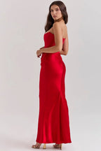 Damen Abendkleid mit Corsage und Drapierung