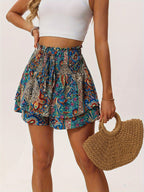 Urlaubs-Damenshorts Blumenmuster – Bequem und Weiblich