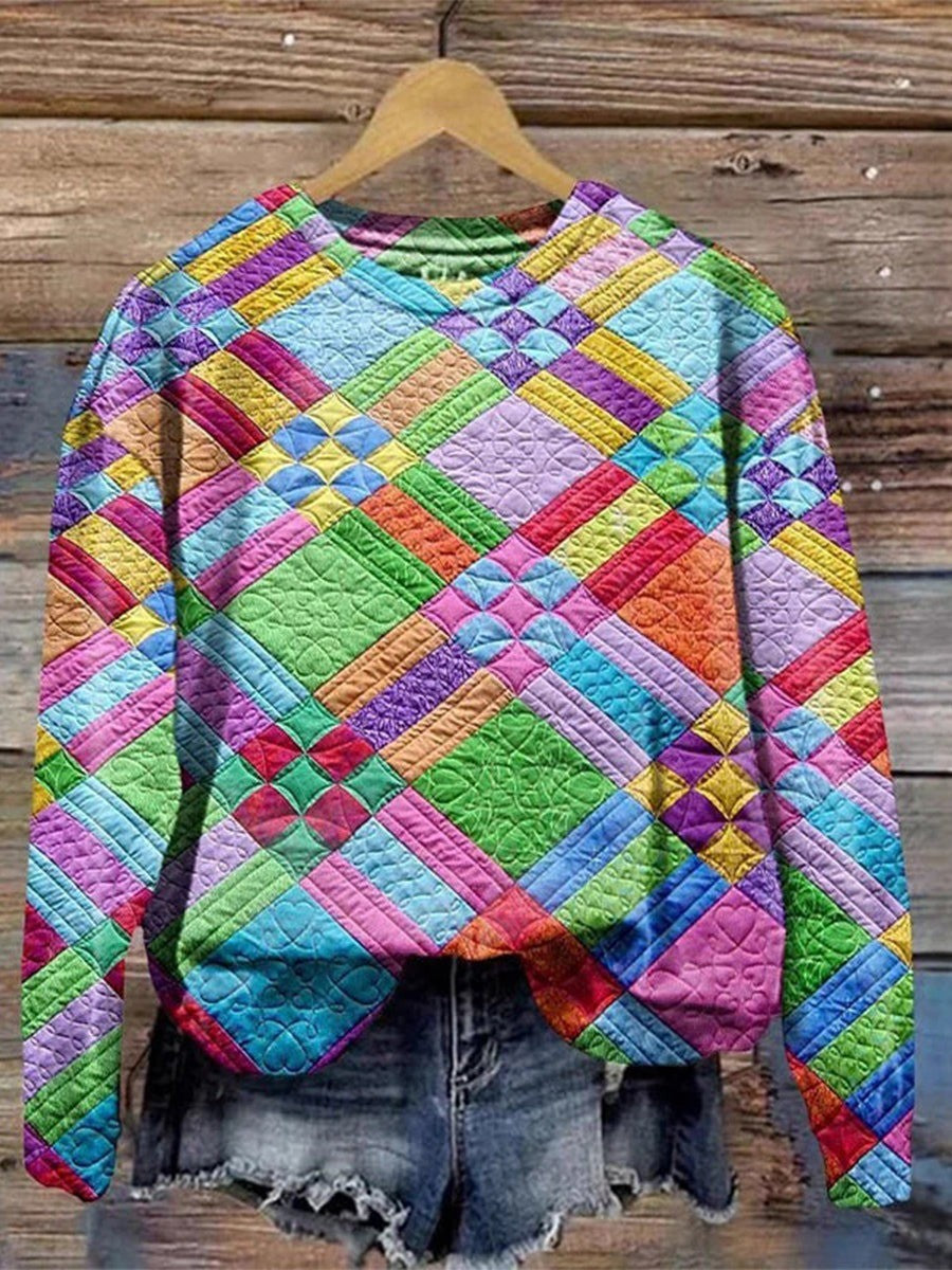Bunter geometrischer Pullover