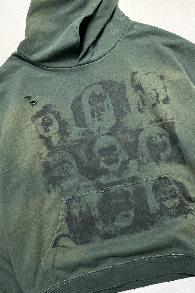 Hoodie in Grün