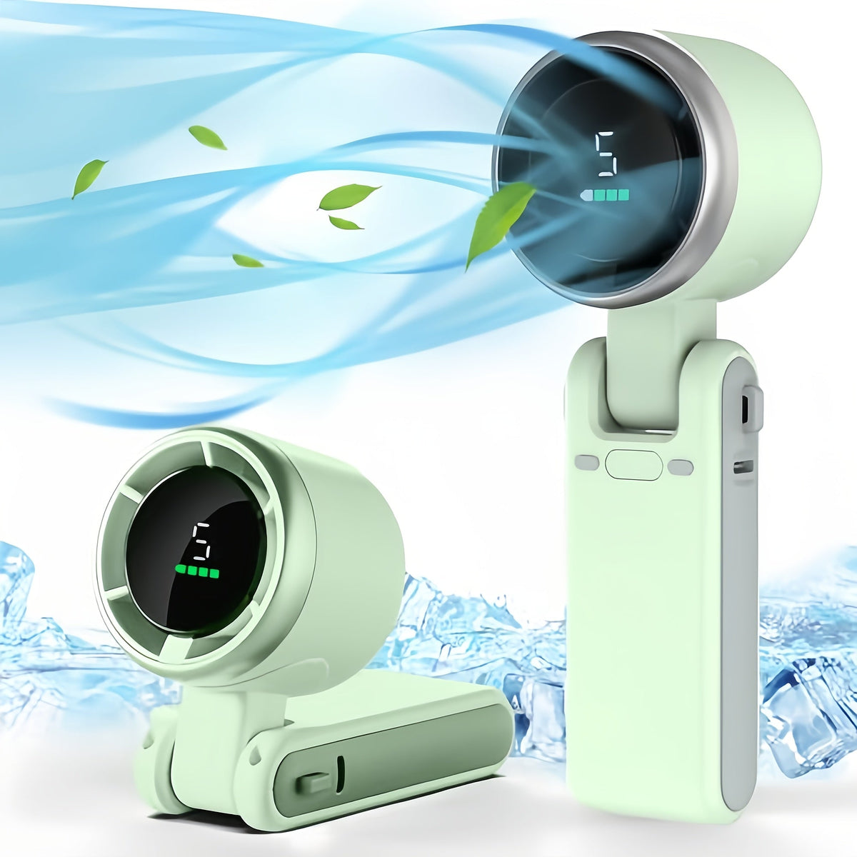 Kompakter Turbo Handventilator – 3-in-1 USB wiederaufladbar inklusive 5 Geschwindigkeiten