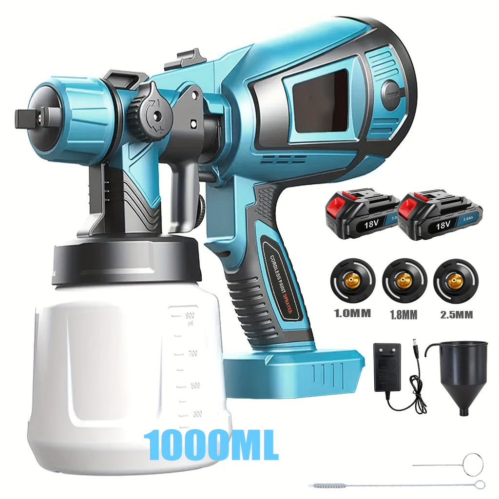 ProSpray Farbsprüher – Kabellos mit 2 Batterien sowie 1000ml Abnehmbarem Behälter