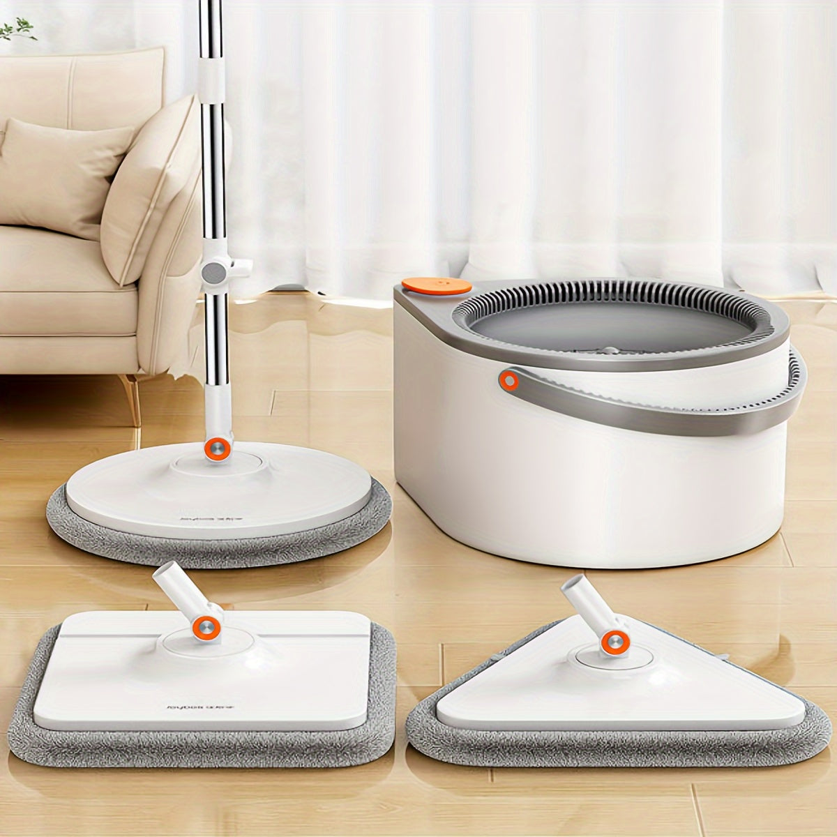 FlexiClean Spin Mop Set – Handsfree, Verstellbar sowie Effizientes Reinigen