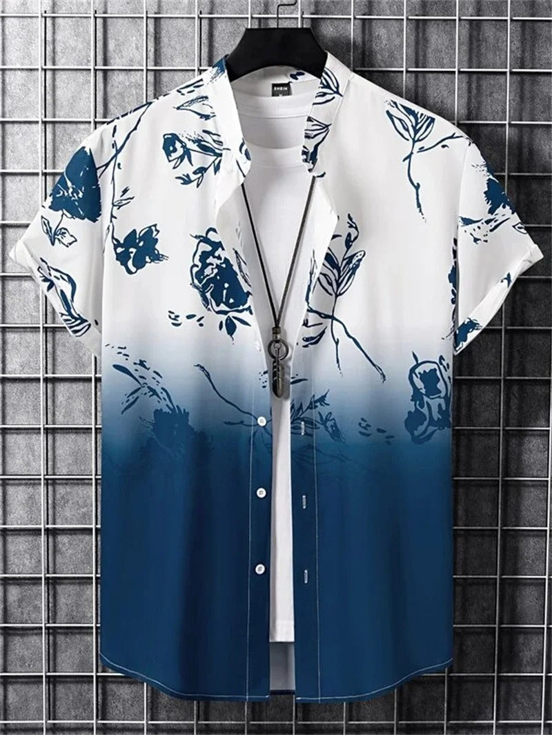 TropicWave Palmprint Hemd – Frisch und Elegant für Herren