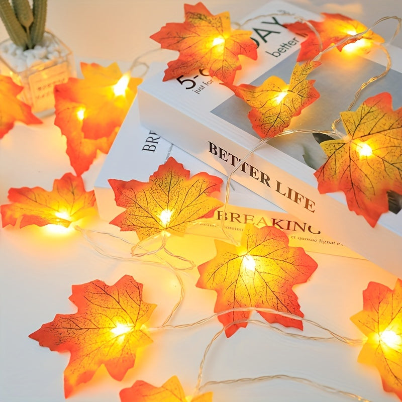 LED Blätter Lichterkette – Warme Herbststimmung für den Einsatz zu Hause und Feste