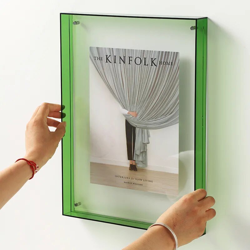 Lebendiger Acryl-Displayrahmen: Moderner farbiger Bilderhalter