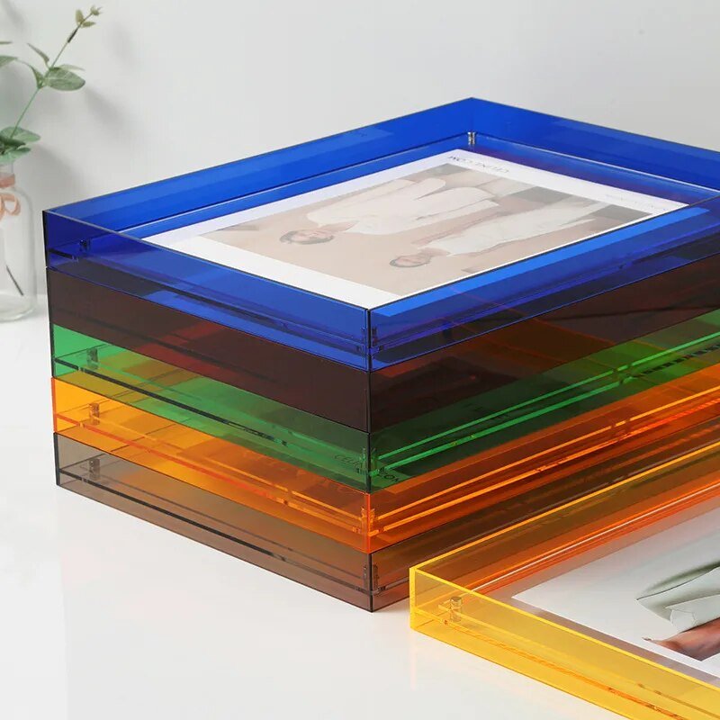 Lebendiger Acryl-Displayrahmen: Moderner farbiger Bilderhalter