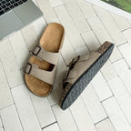 Retro-Sandalen mit doppelten verstellbaren Schnallen für Herren – Komfortabel und elegant für Herren