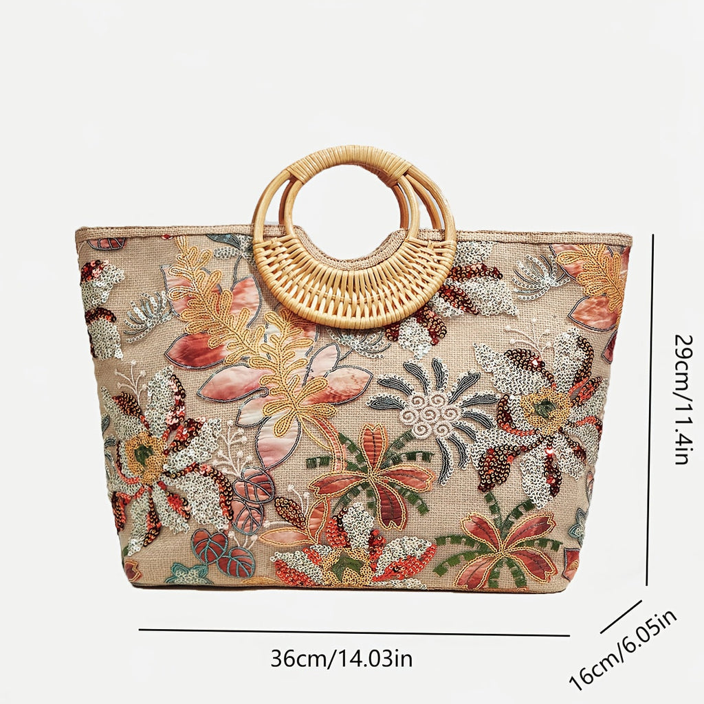 Florale Eleganz Tote – Elegant und Praktisch