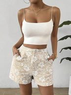 Elegante Jacquard-Shorts für Damen – Lässig sowie Modisch