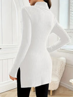 Eleganter Langärmeliger Pullover Mit Schmaler Passform Für Den Herbst