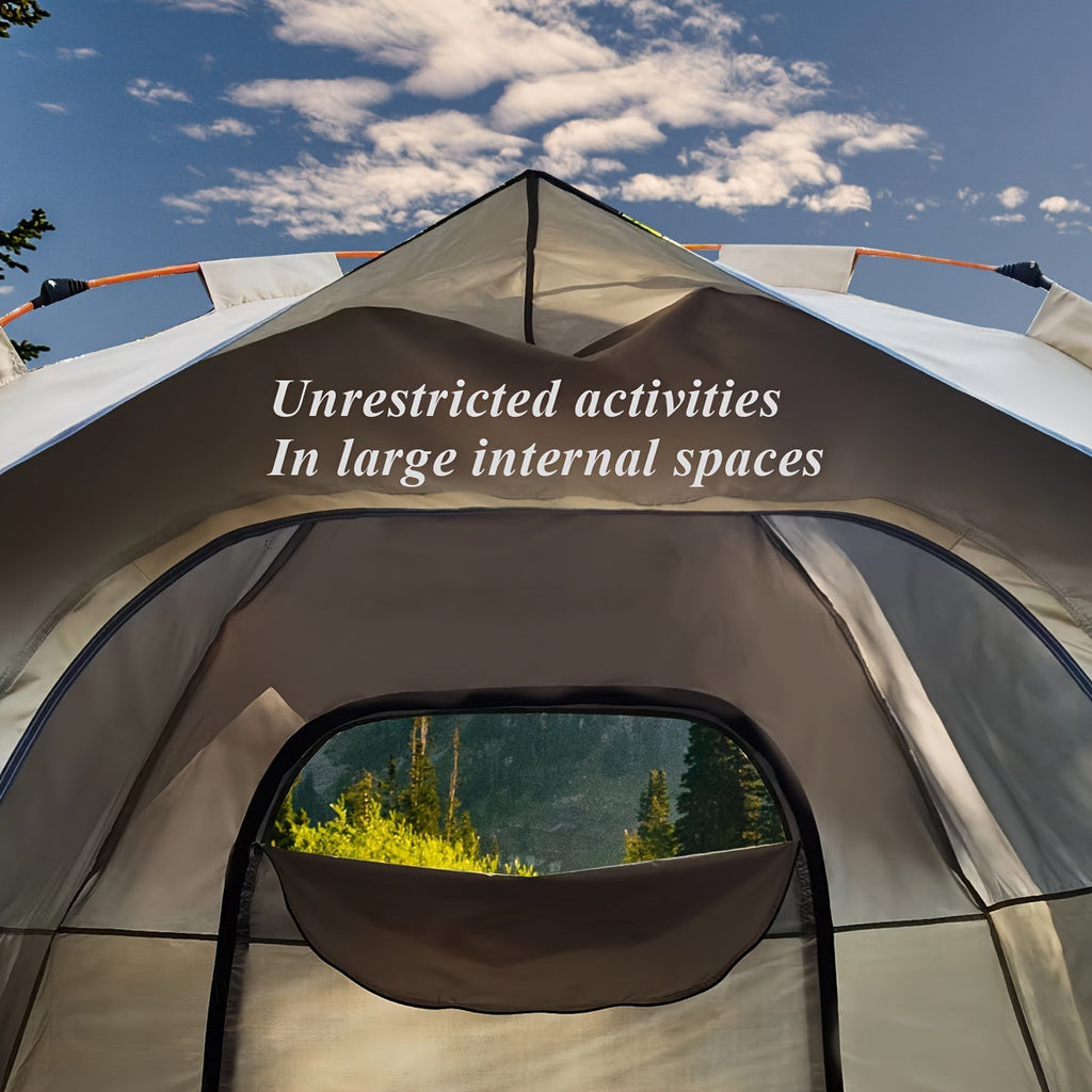 QuickCamp Zelt - Schnell aufzubauendes Zelt inklusive UV-Schutz für 4 Personen