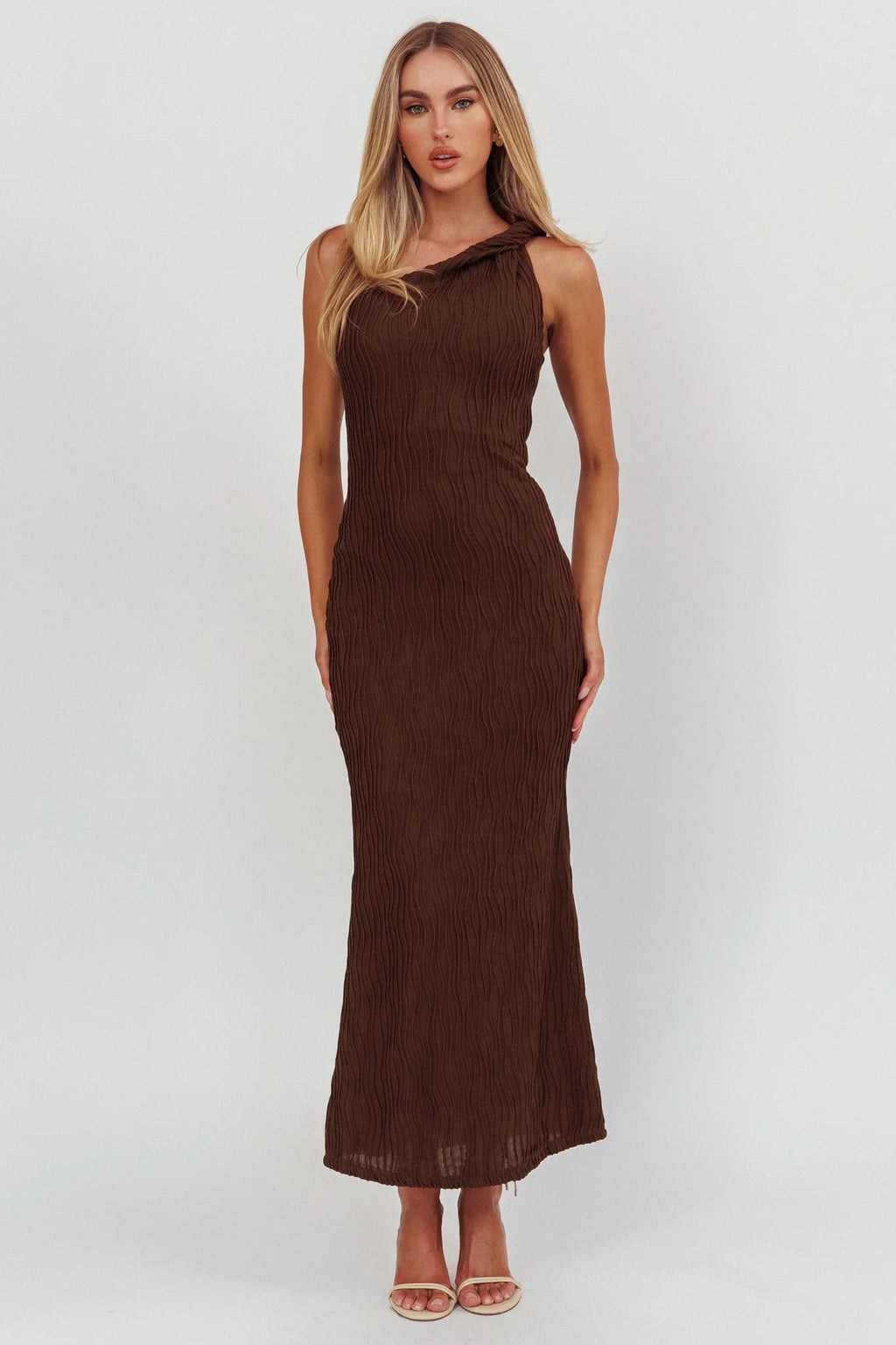Maxikleid mit One-Shoulder-Design