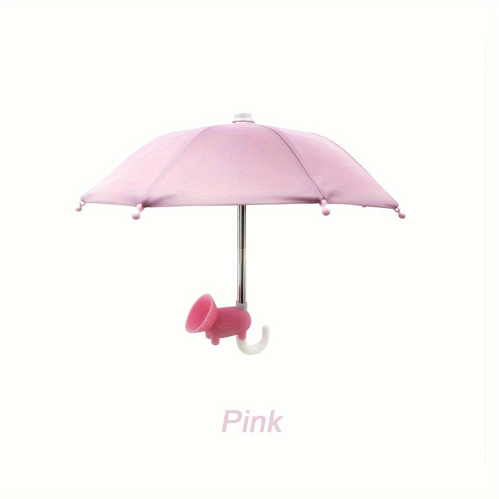 MiniSmart Regenschirm – Smartphone Sonnen- sowie Regenschutz mit Saugnapfhalter