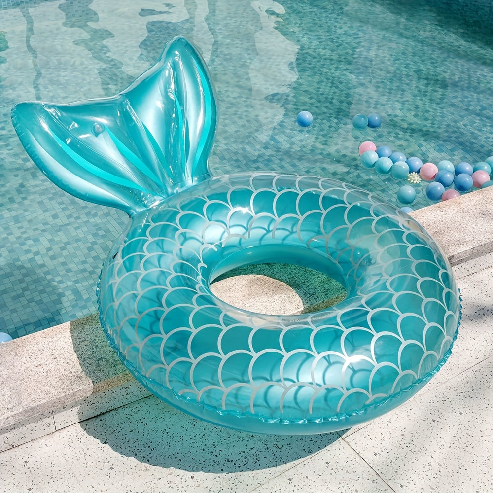 Mermaid Scale Aufblasbarer Pool Float – Ergonomisches Design inklusive Kissen