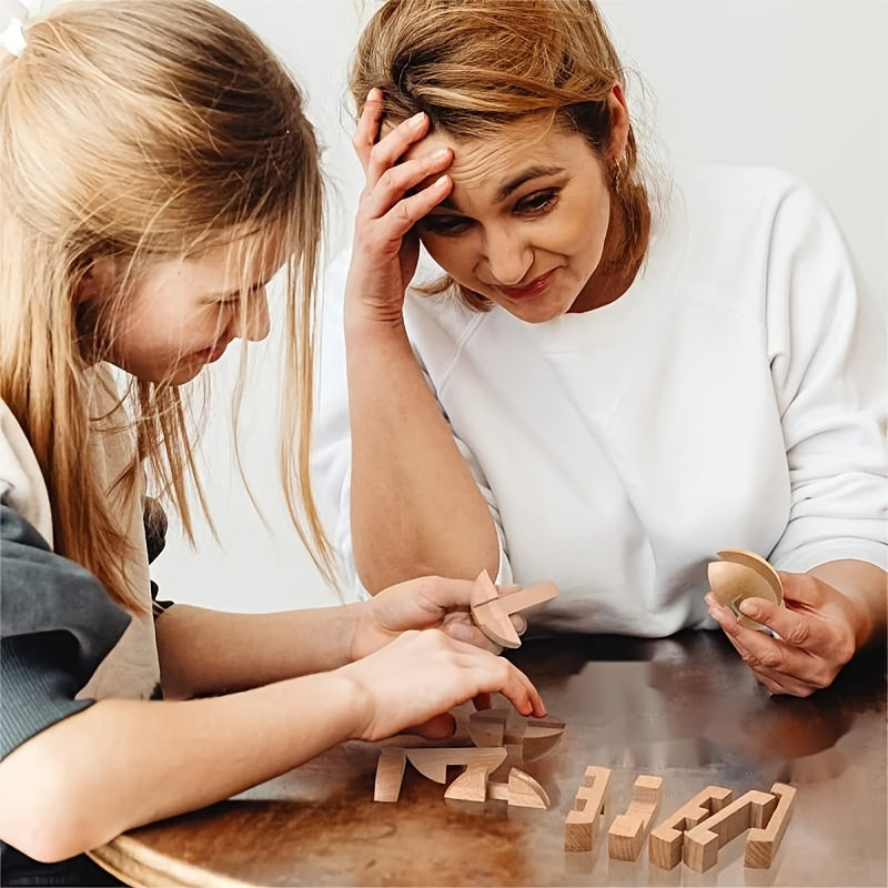 Holzpuzzle-Herausforderung – Gemeinsam Lernen sowie Spielen