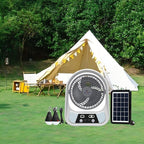 Tragbarer solarbetriebener Ventilator sowie Nachtlicht – Multifunktional und wiederaufladbar