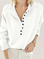 Solider Pullover Mit Halber Knopfleiste