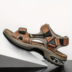 Premium Herren Leder Sandalen – Verstellbar sowie Mit Dämpfung