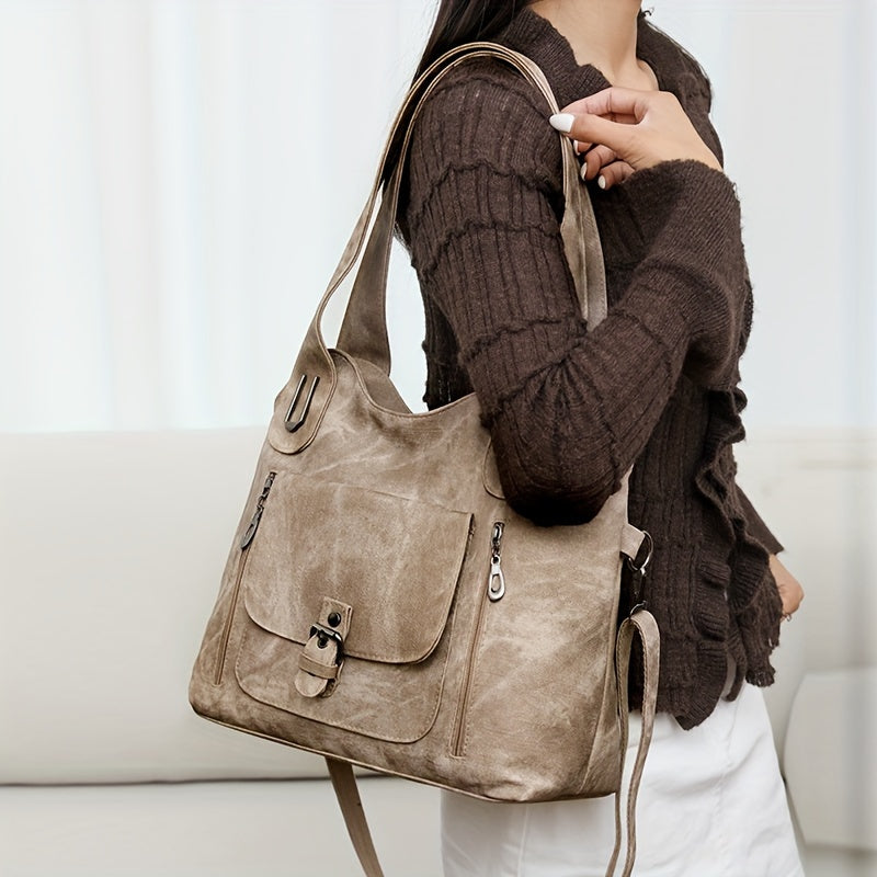 Vintage Chic Schultertasche – Funktional und Elegant